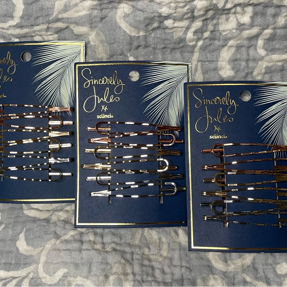 Scünci Sincerely Jules Hair Pins - 18 Pins - Metallic Retro Design